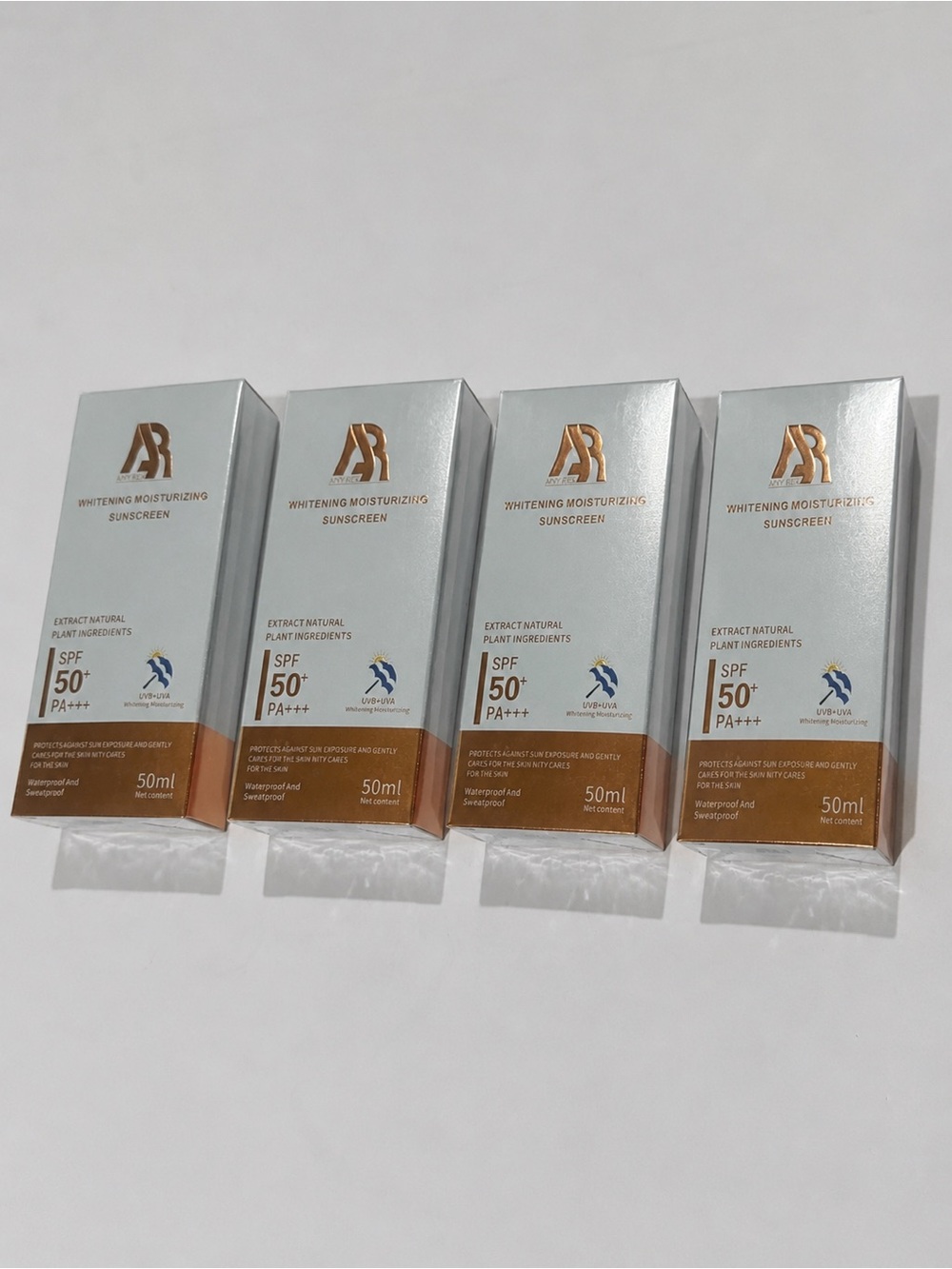 4 pack Amy Rose Whitening Moisturizing Sunscreen SPF 50+ PA+++ - bundle lot gift